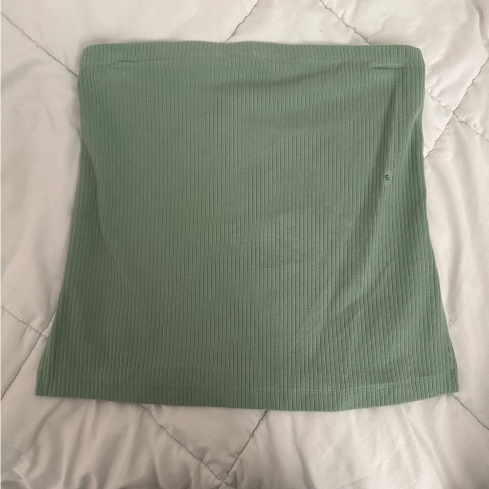 American Eagle Outfitters Sage Ribbed Tube Top